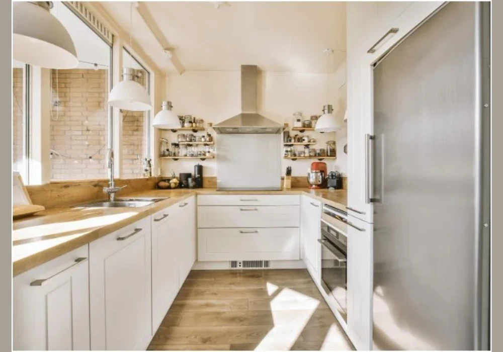 Neutral Color Palette for Balanced Farmhouse Kitchen Look