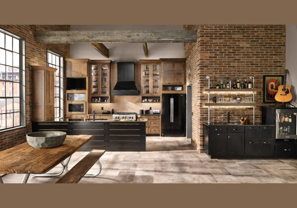 Rustic Wooden Cabinets for Farmhouse Kitchen Design