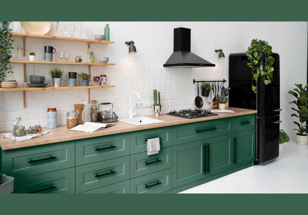 Matte Finish Kitchen Cupboards for Simple Look