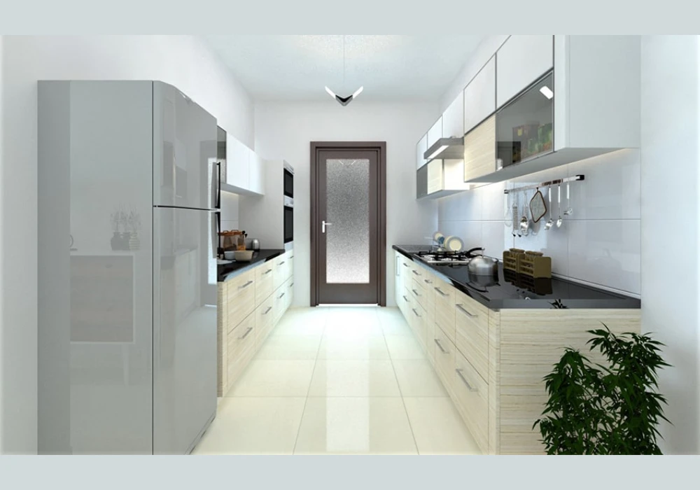 Frosted Glass Kitchen Door Style for Privacy