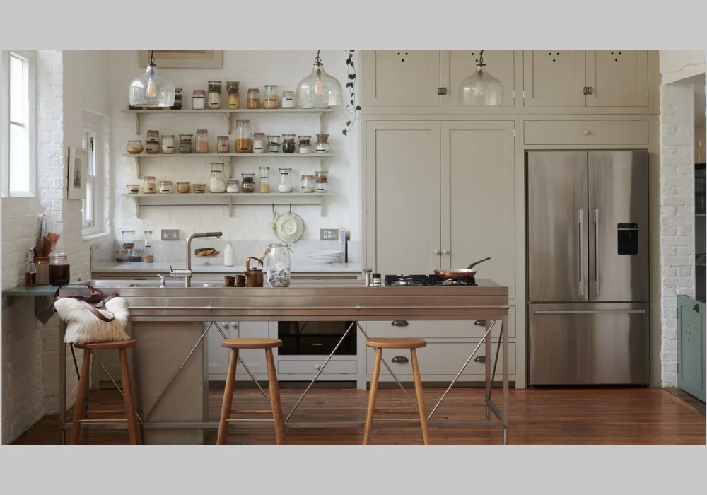 Metal Frame Kitchen Front Ideas for Industrial Look