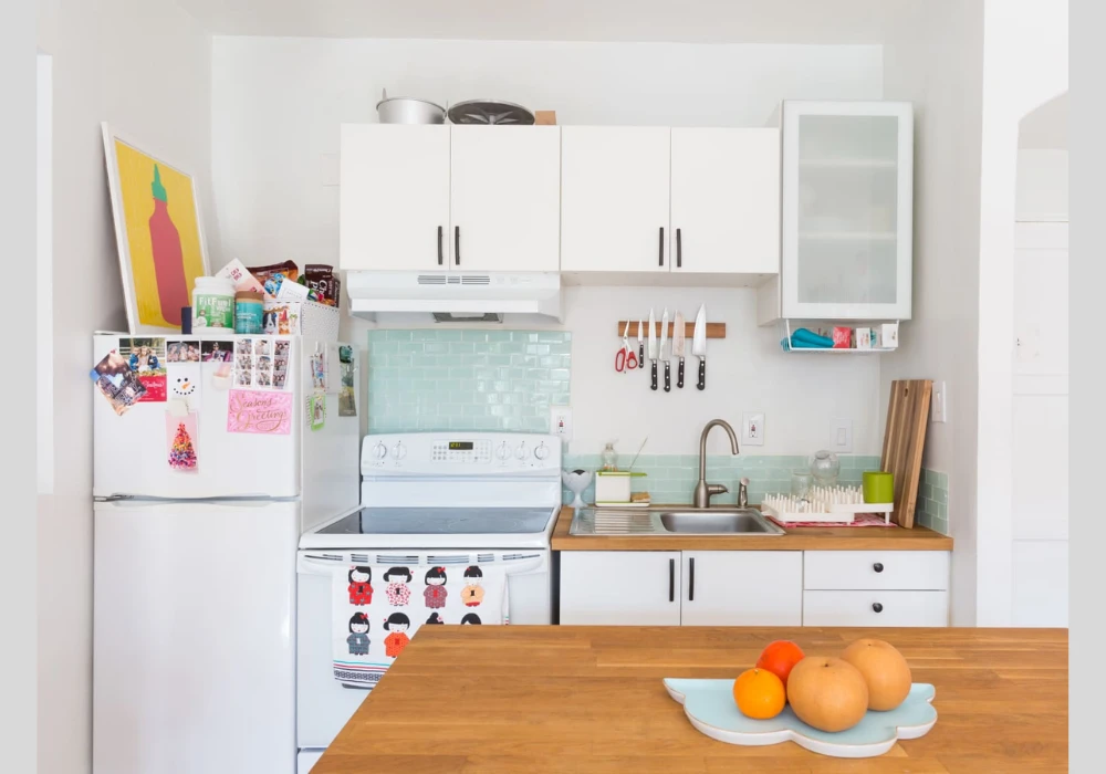 Wall Mounted Storage for Apartment Kitchen Organization