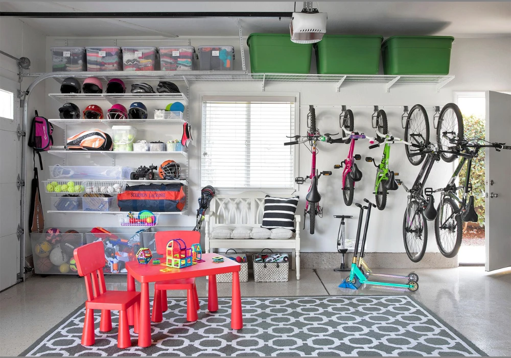 Bike and Sports Equipment Storage Zone