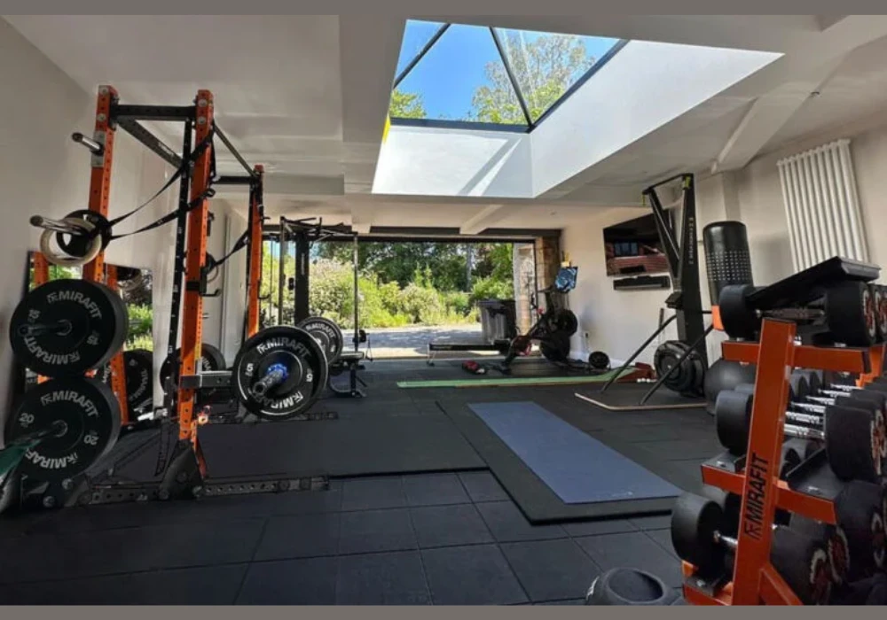 Multi Purpose Garage Gym Setup