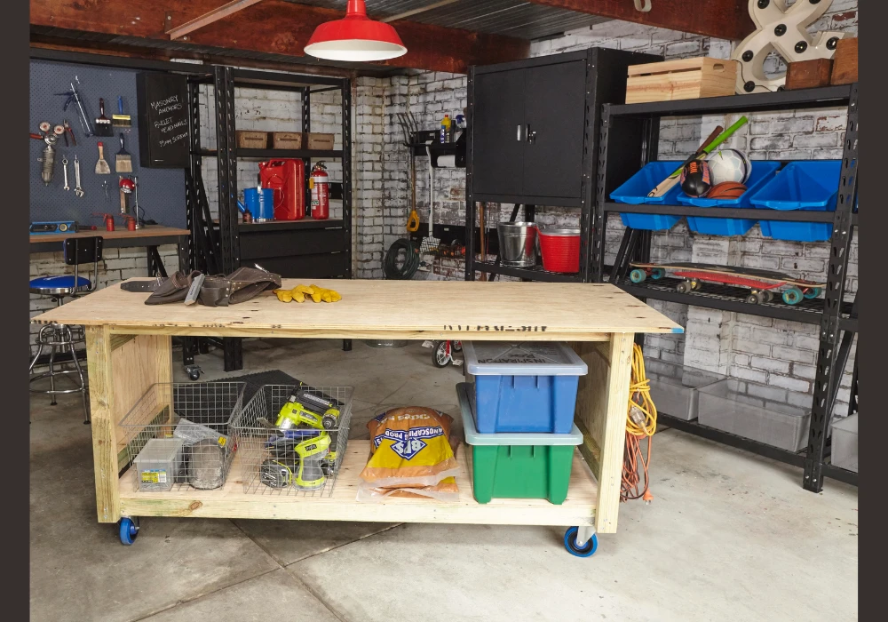 Garage Workbench Setup for DIY Tasks
