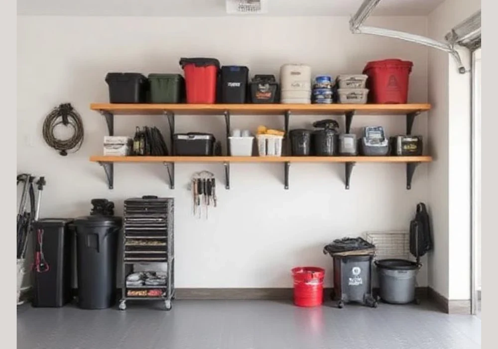 Garage Corner Storage Optimization Setup