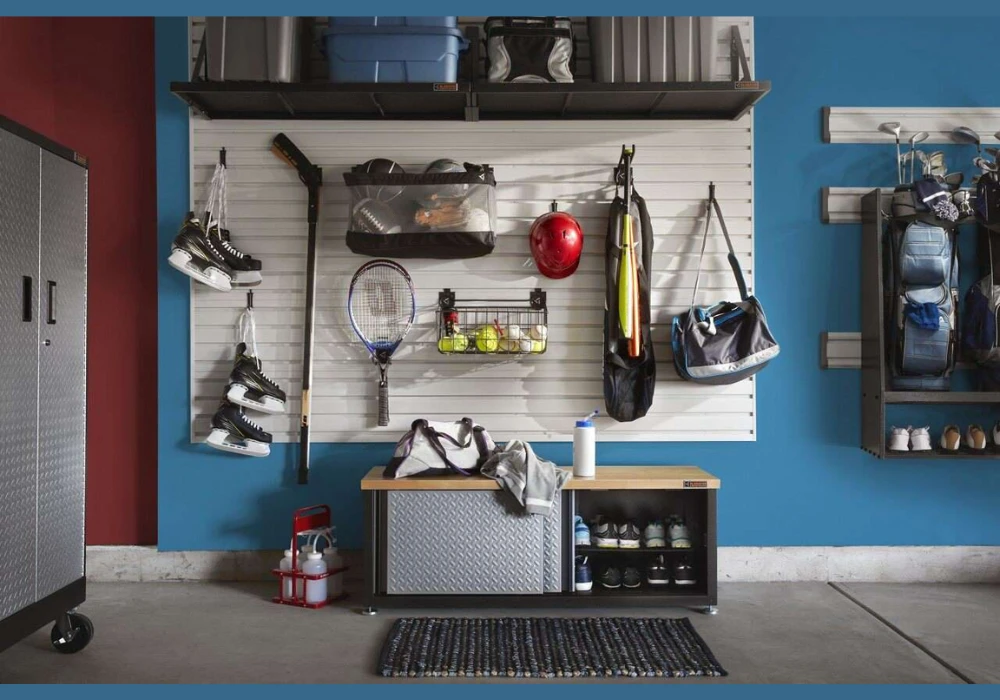 Wall Mounted Storage System for Garage Organization