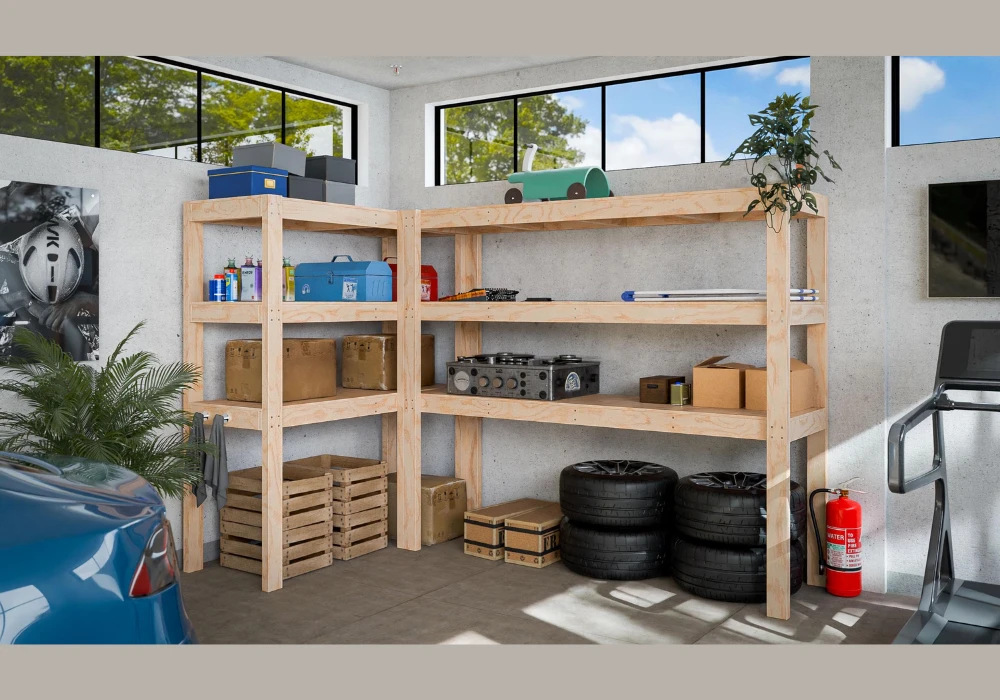 Corner Shelving Units for Dead Space Usage