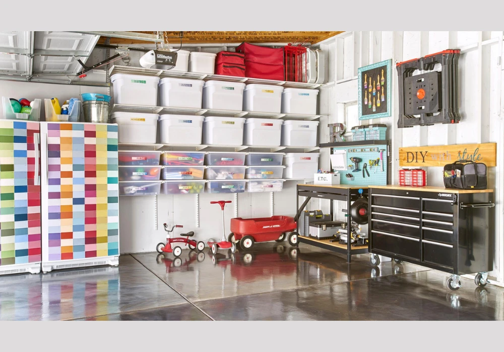 Clear Storage Bins with Labeling System