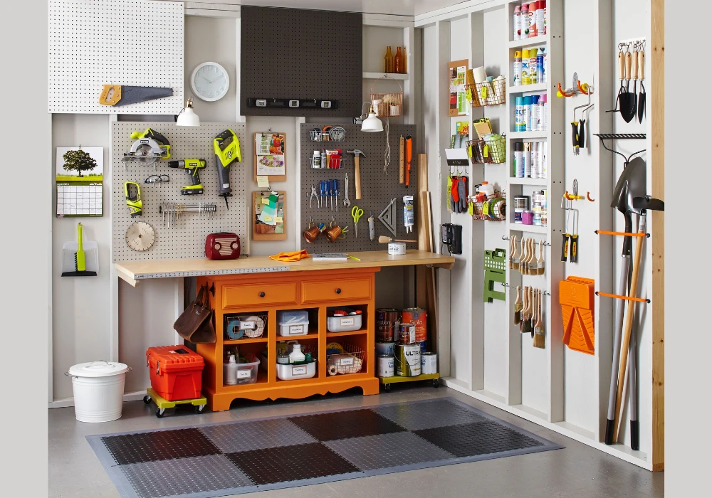 Zone Based Garage Workshop Layout Organization System