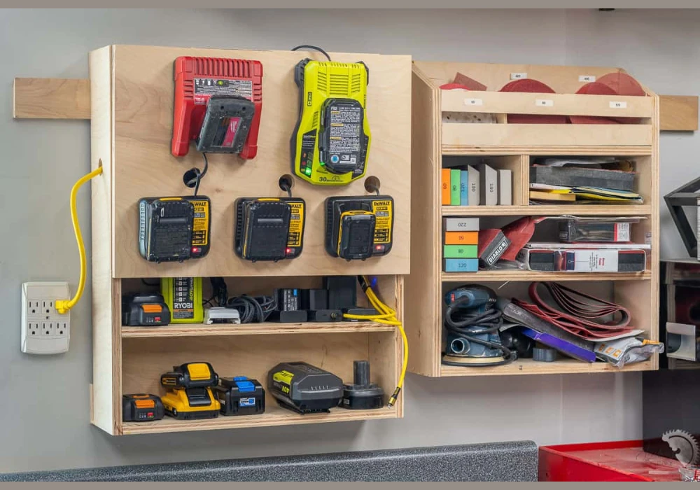 Dedicated Power Tool Charging Station Setup