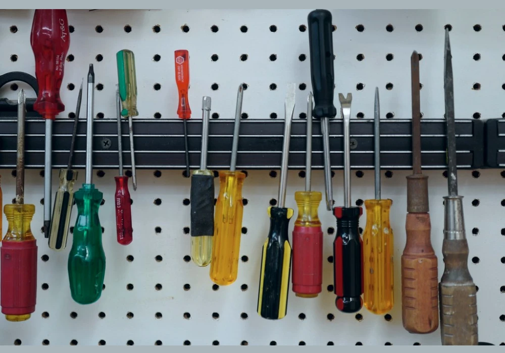 Magnetic Strip Storage for Metal Garage Tools