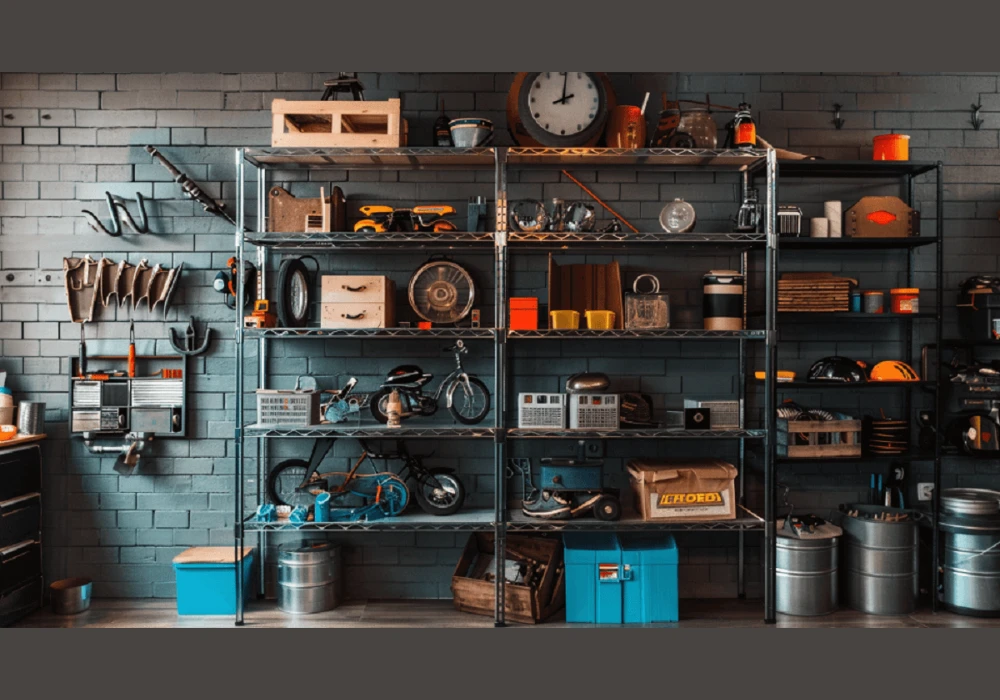 Industrial Style Garage Shelving for Professional Setup