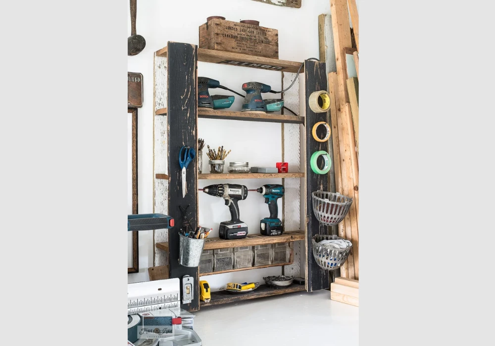 DIY Wooden Garage Shelving for Budget Friendly Setup