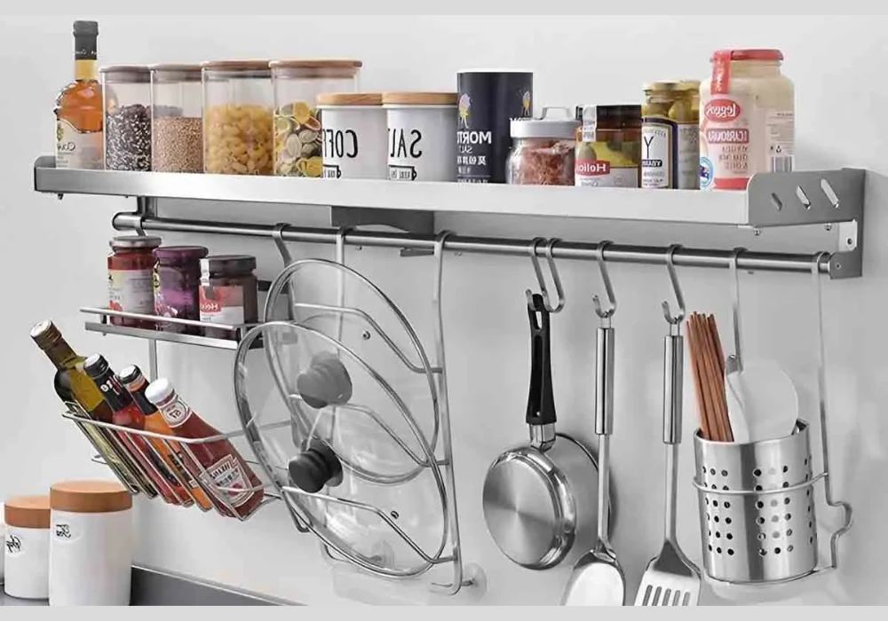 Wall Mounted Metal Kitchen Shelving Ideas for Strong Daily Use