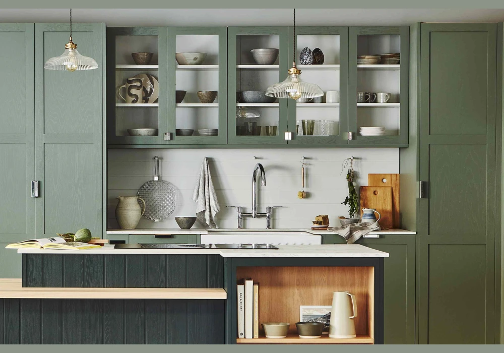 Glass Kitchen Shelving Ideas for Light and Clean Display
