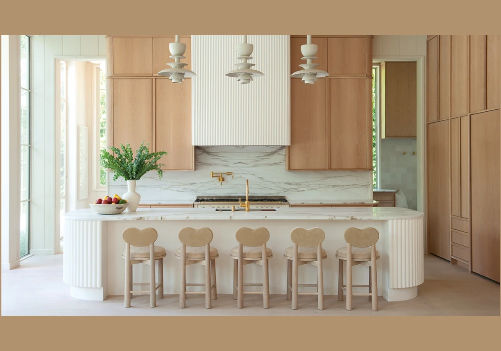 White and Wood Kitchen Color Scheme for a Natural Warm Look