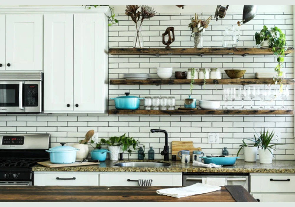 Decorative Kitchen Floating Shelves for Style and Display Balance
