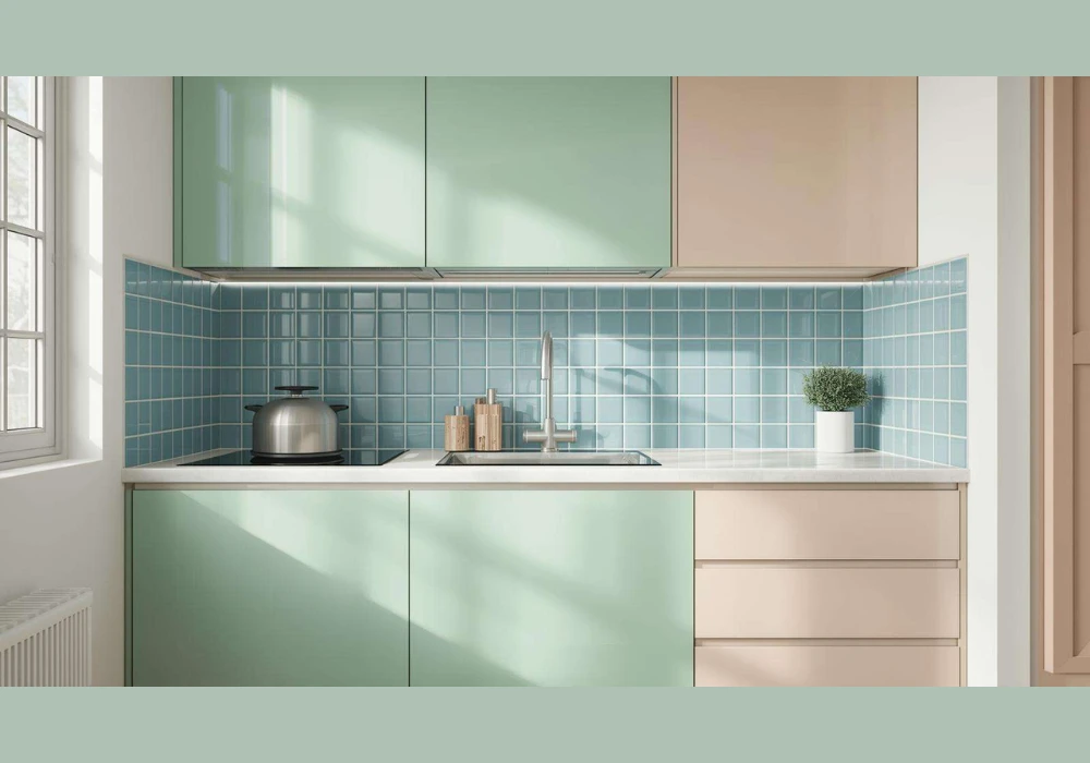 Glossy Kitchen Wall Tiles for Bright Reflective Surface