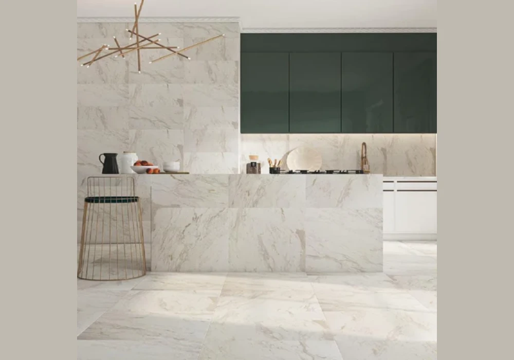Stone Finish Kitchen Tiles for Natural Earthy Look