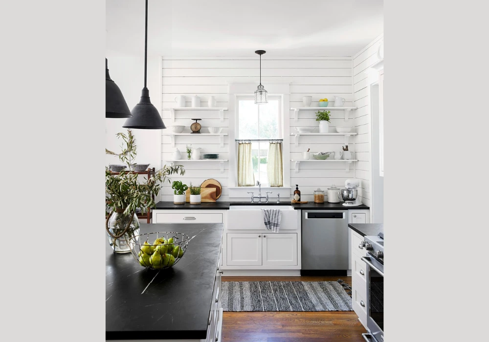 Black Frame Kitchen Window Ideas for Modern Contrast