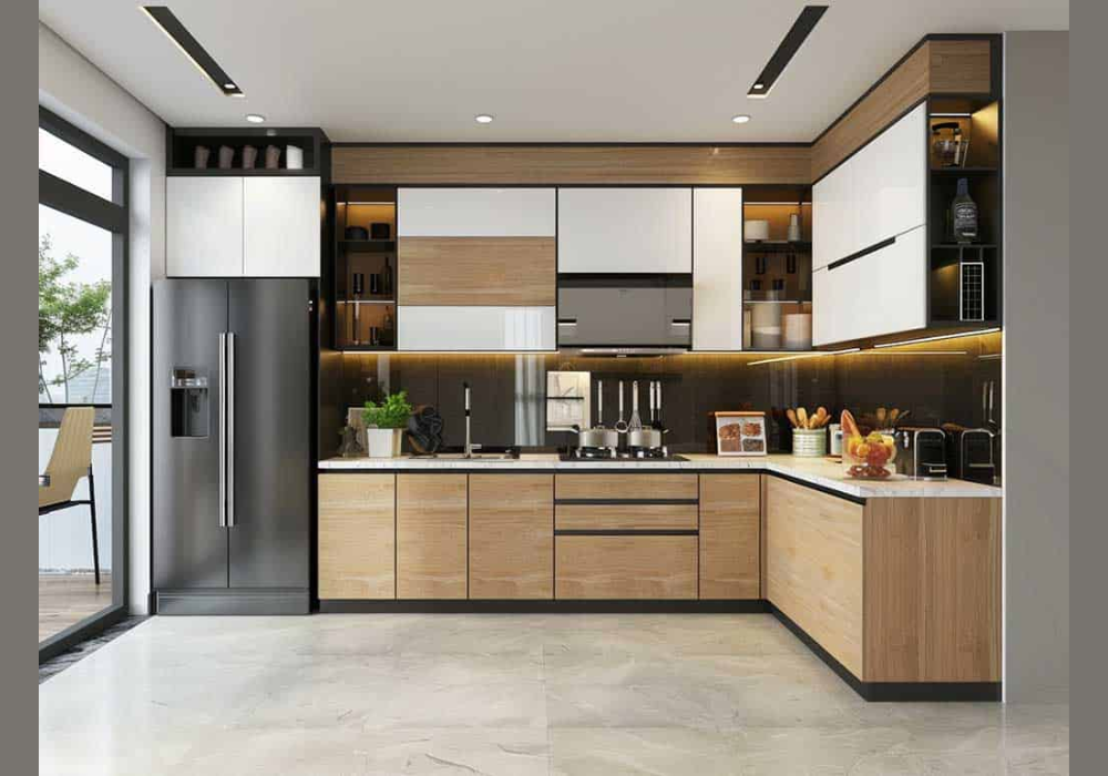 L-Shaped Kitchen Design for Better Space Flow