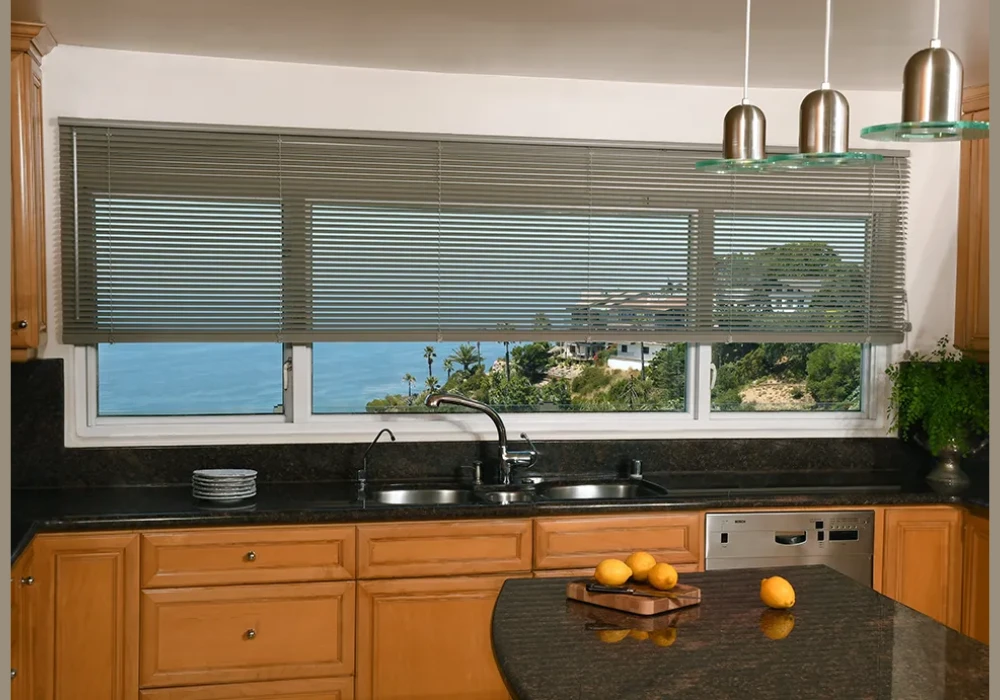 Metal Mini Blinds Kitchen Window Treatment Ideas