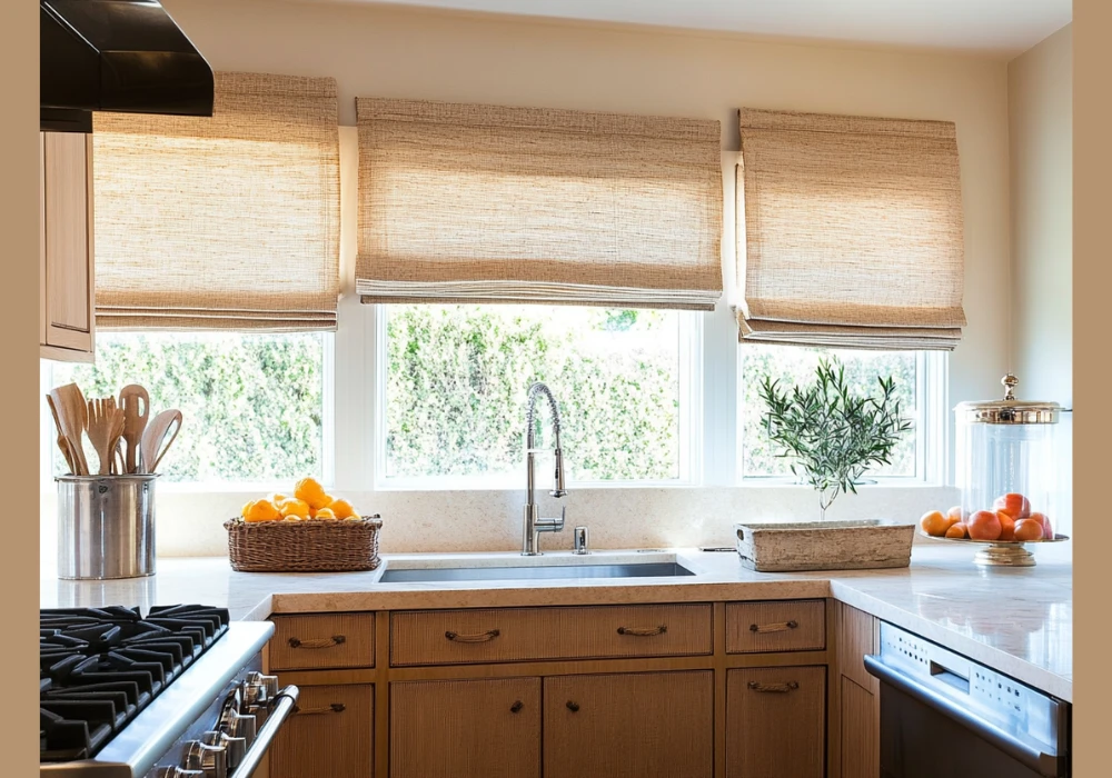 Bamboo Shades Kitchen Window Treatment Ideas