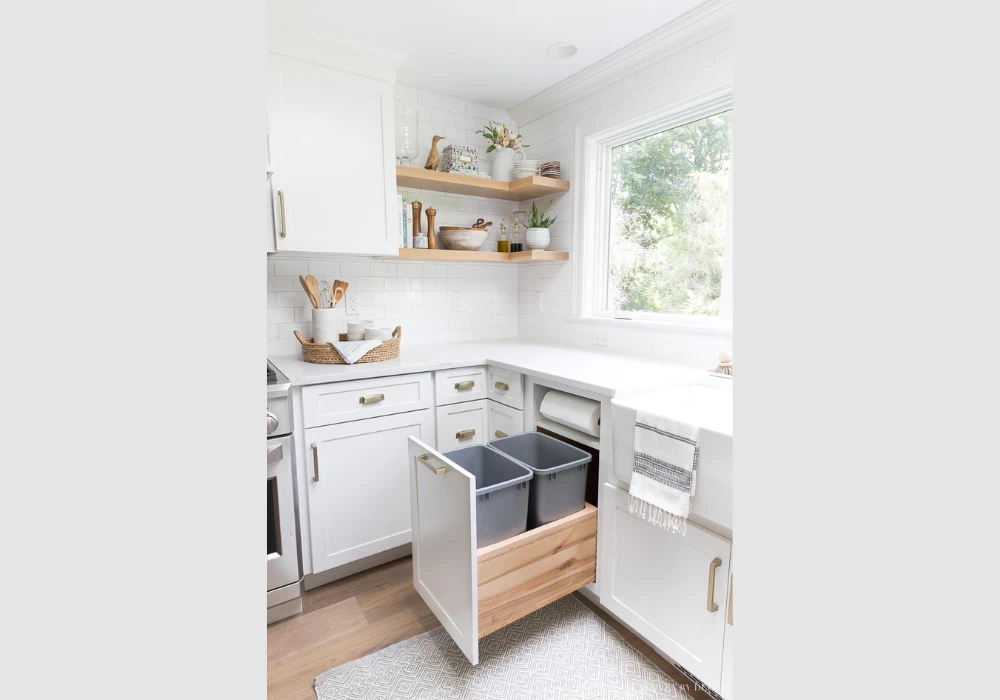Pull Out Cabinets for Hidden Storage Space