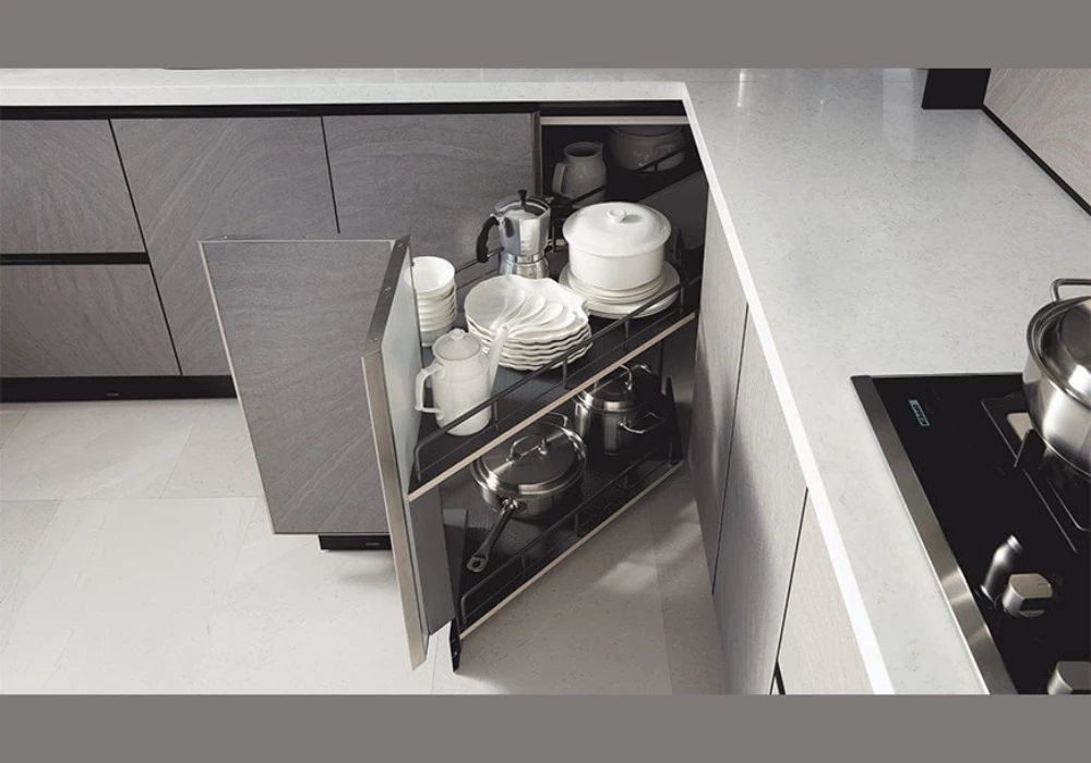 Corner Kitchen Storage Ideas with Lazy Susan