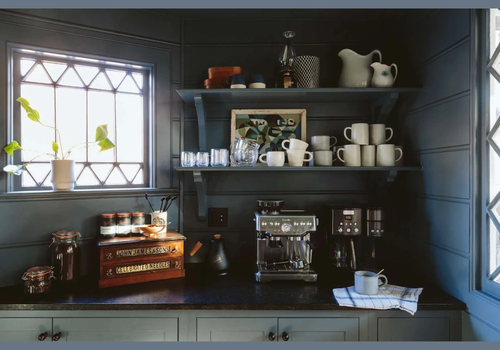 Coffee Station Setup as Kitchen Counter Decor Idea