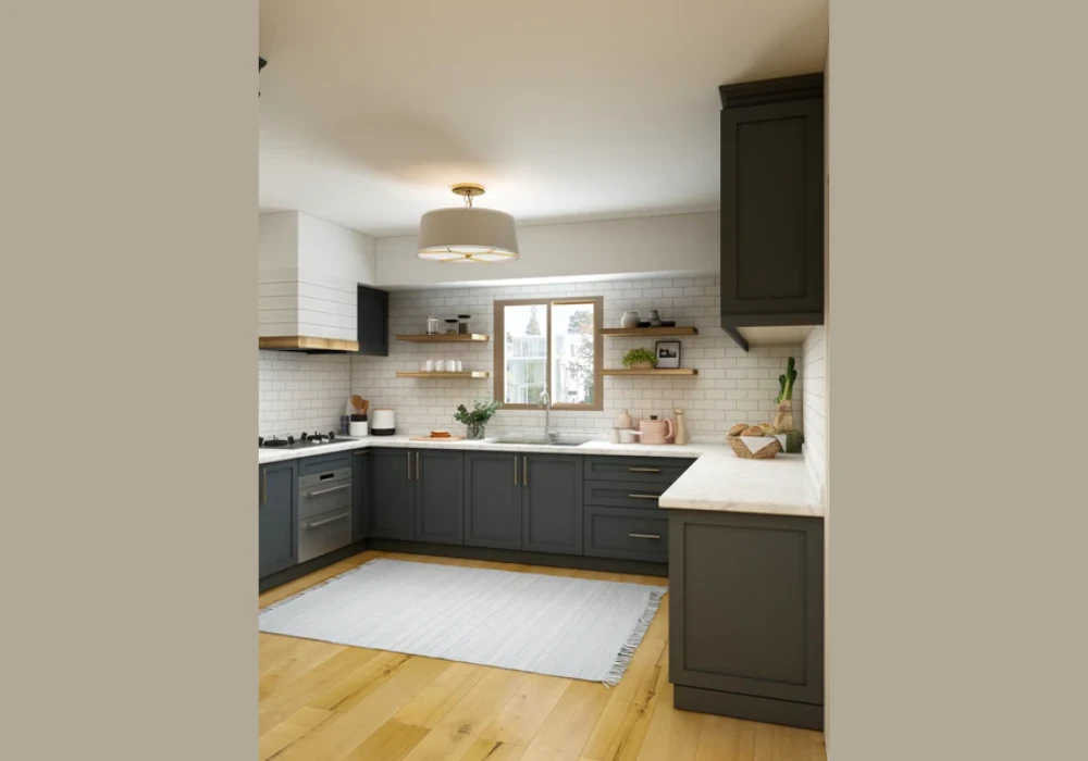 U Shaped Kitchen Layout Idea for Maximum Storage and Efficiency