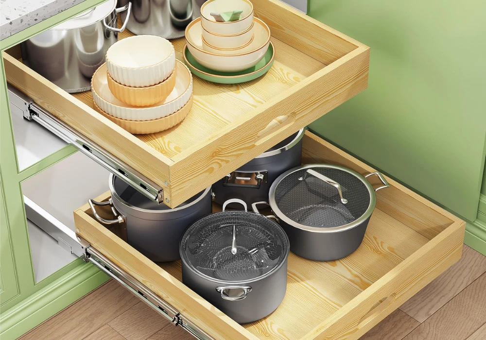 Pull-Out Cabinet Organizer Kitchen Idea