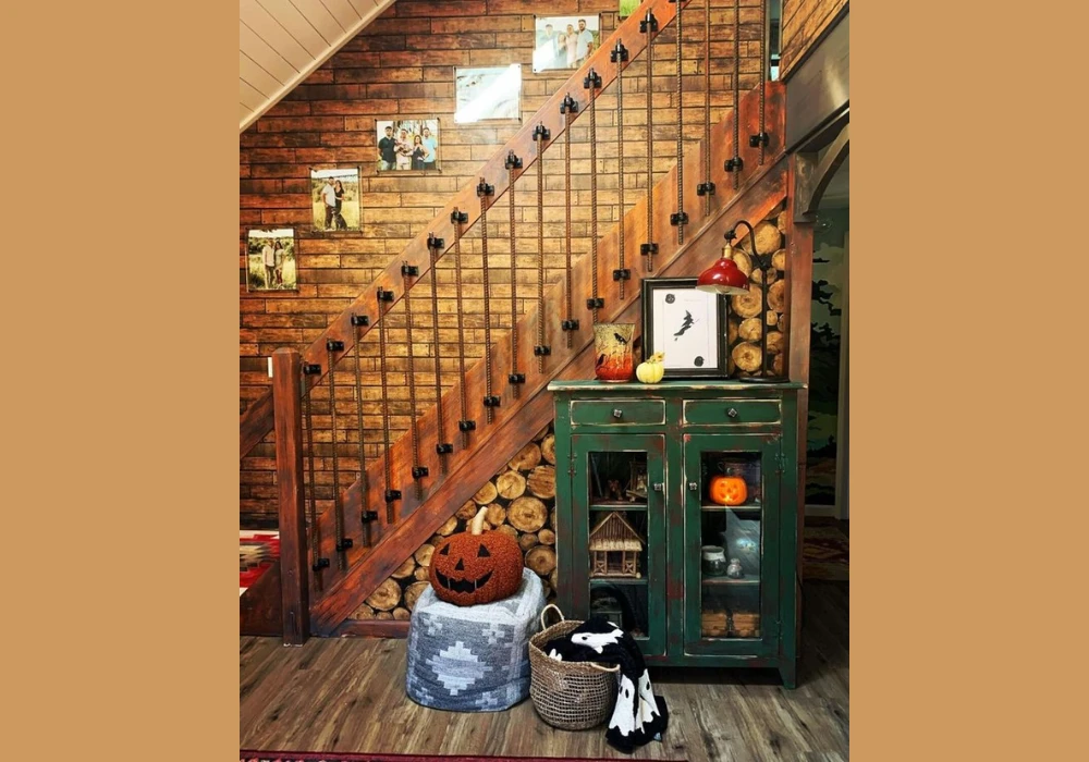 Reclaimed Wood Rustic Stair Railing Ideas