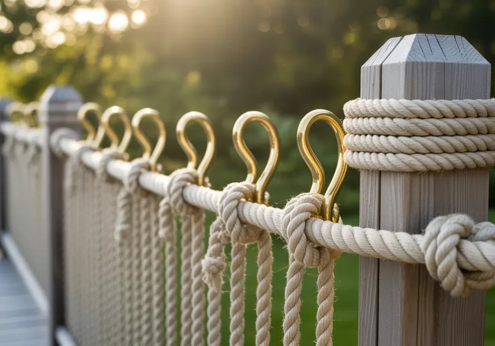 Rope Backyard Railing Ideas for a Nautical, Beachy Vibe