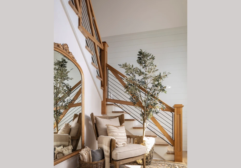 Rustic Wood Stair Railing Ideas with Branches