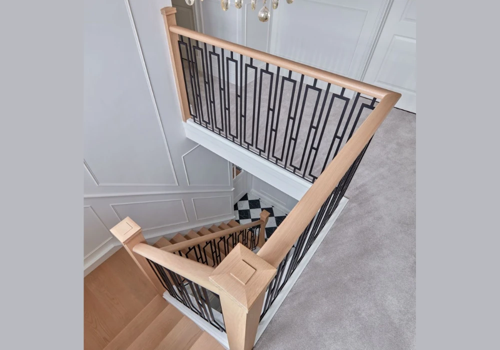 Square Baluster Indoor Railing Ideas for a Stronger Style