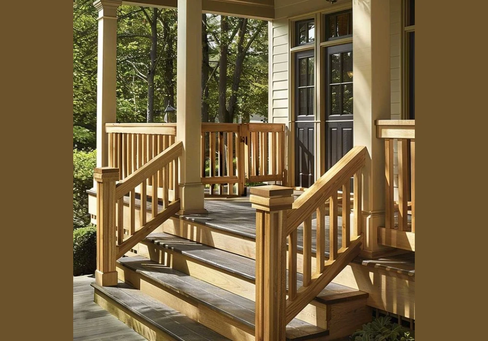Stained Wood Porch Railing Ideas for a Richer Look