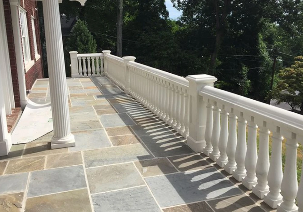 Stone or Concrete Railings for a Robust, Solid Design