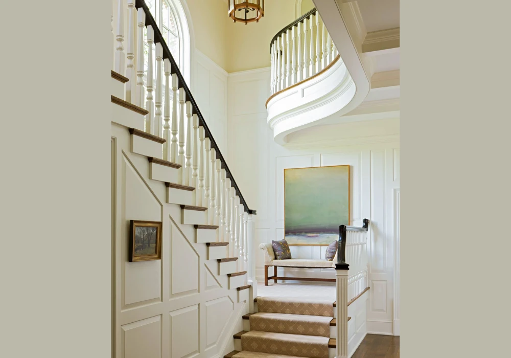 Traditional Wood Stair Railing Ideas with Spindles