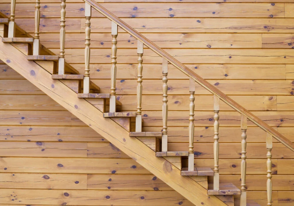 Traditional Wood Stair Railing Ideas with Spindles