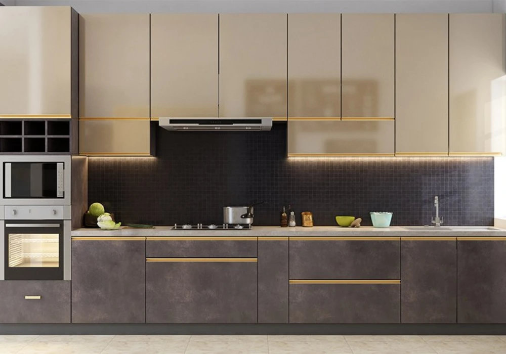 Two-Tone Cabinet Kitchen Interior Idea