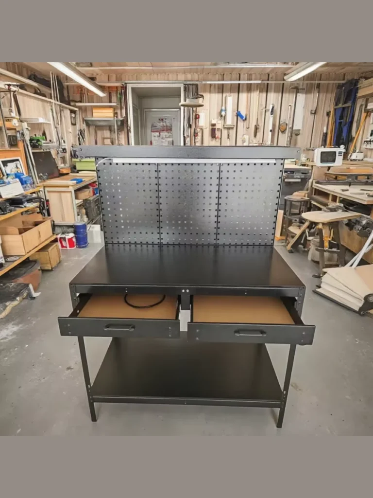 Heavy Duty Workbenches With Lighting