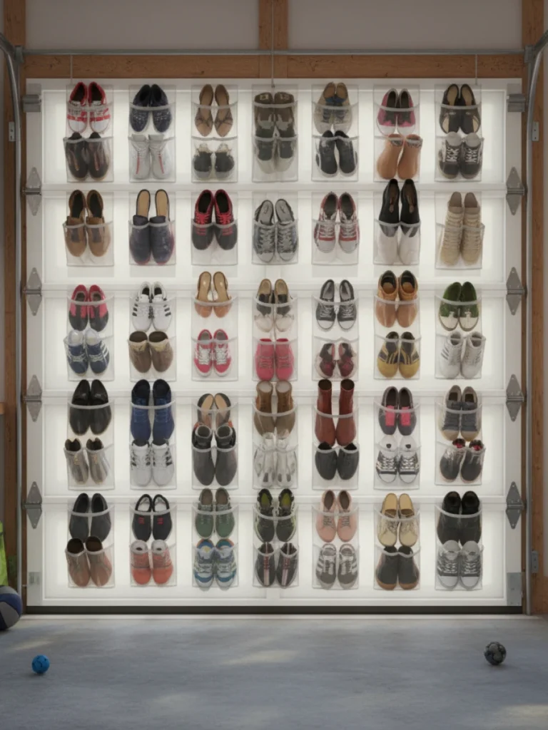 Hanging Shoe Organizers for Garage Doors