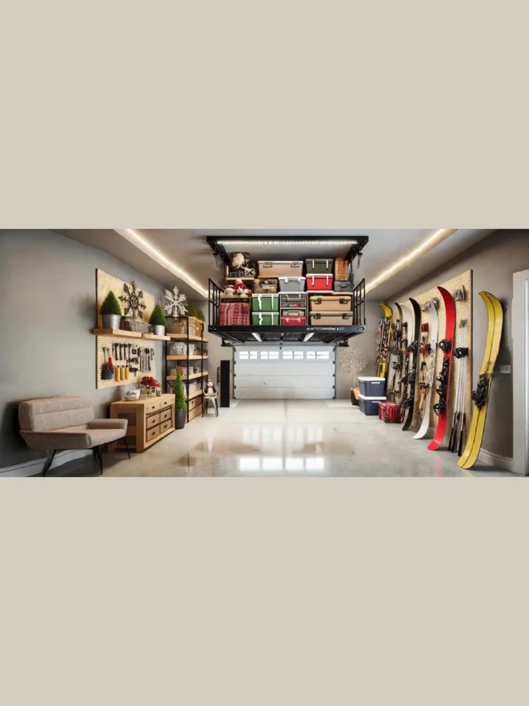 Add Overhead Storage Racks for Seasonal Items