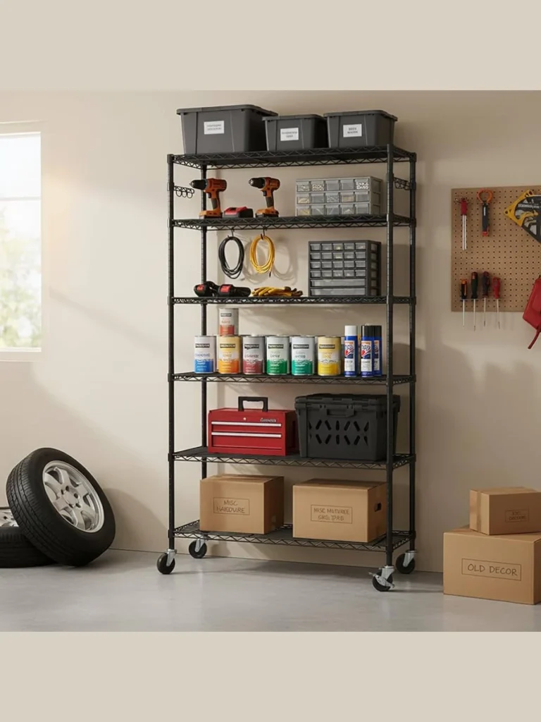 Mobile Wire Shelving on Casters