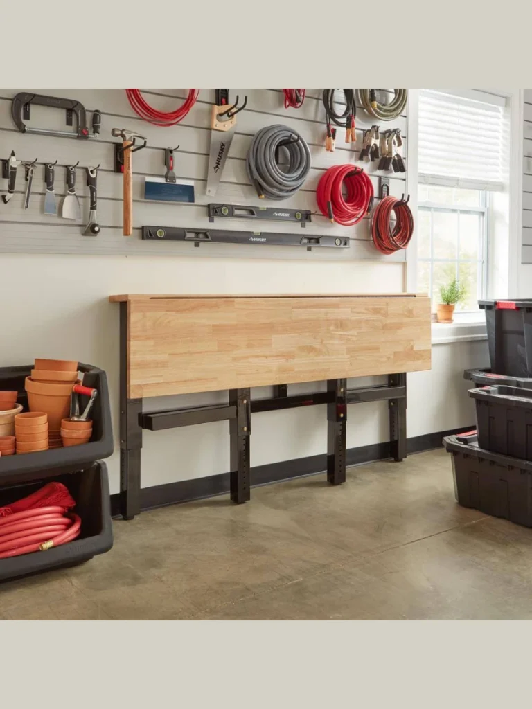 Wall Mounted Folding Workbench Shelves