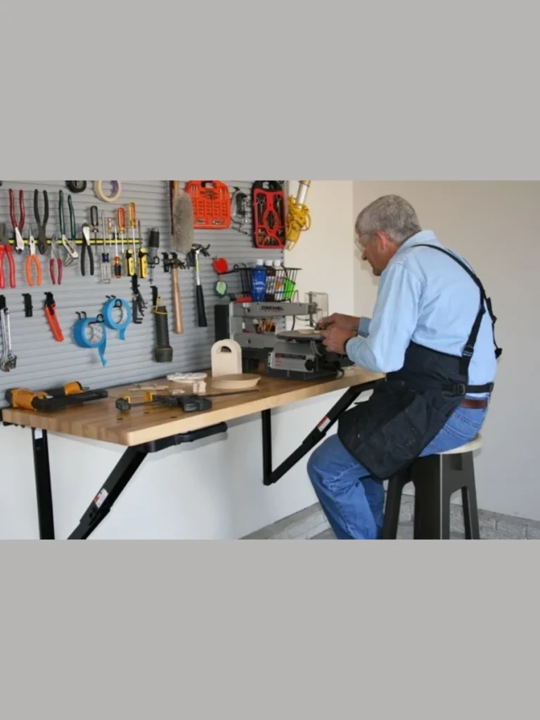 Folding Wall Mounted Workbenches for Tight Spaces
