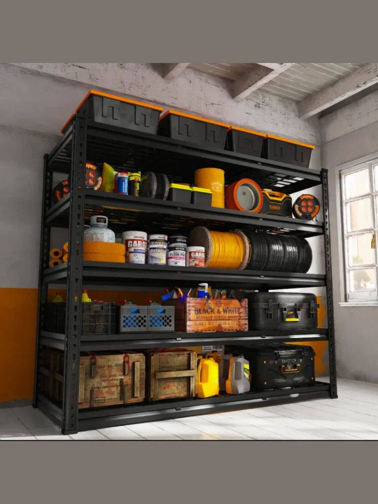Industrial Strength Floating Shelves for Storage Bins