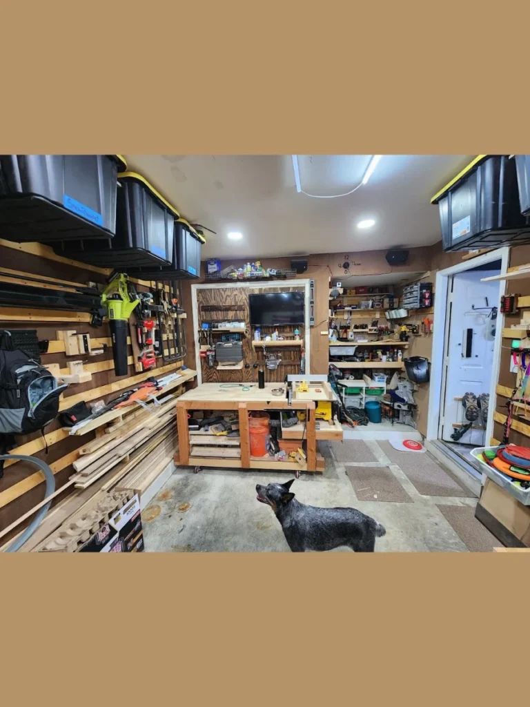Durable OSB wood panels for a rugged workshop